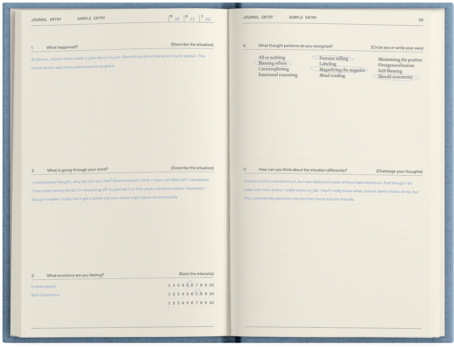 Thought Log (Sample Entry)
